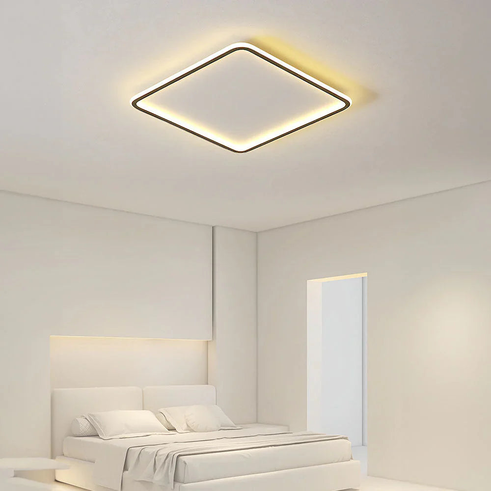 Moderne firkantet LED-loftlampe – minimalistisk design