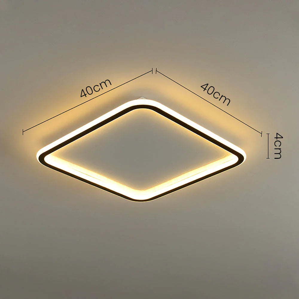 Moderne firkantet LED-loftlampe – minimalistisk design