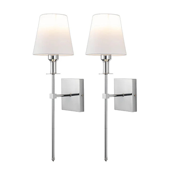 Klassisk trådløs væglampe med lampeskærm – elegant lampe til stue og soveværelse (2 stk.)