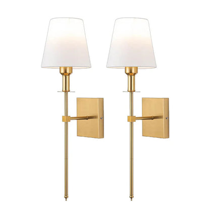 Klassisk trådløs væglampe med lampeskærm – elegant lampe til stue og soveværelse (2 stk.)