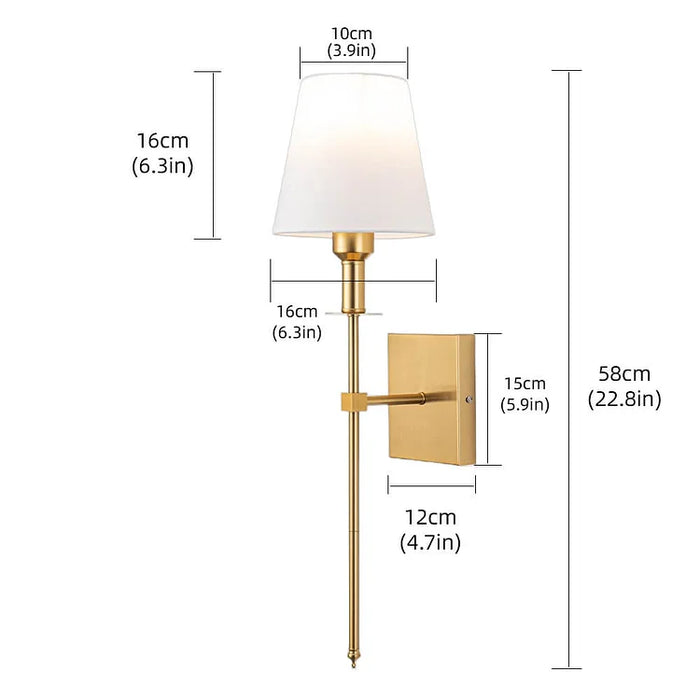 Klassisk trådløs væglampe med lampeskærm – elegant lampe til stue og soveværelse (2 stk.)