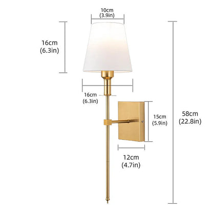 Klassisk trådløs væglampe med lampeskærm – elegant lampe til stue og soveværelse (2 stk.)