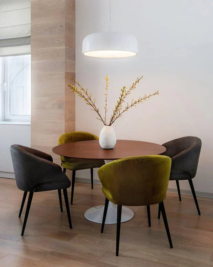 Moderne LED-pendellampe i diskform
