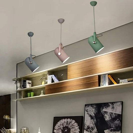 Moderne justerbar pendellampe – farverig designerlampe