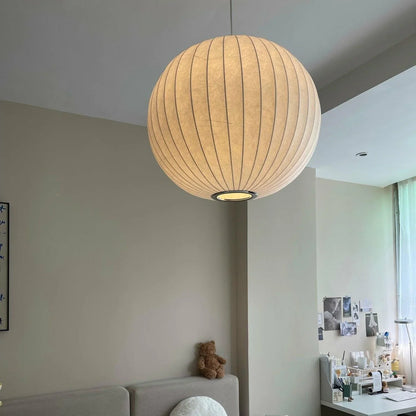 Rund pendellampe i japansk stil
