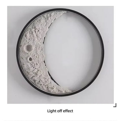 LED Væglampe med 3D Måneflade