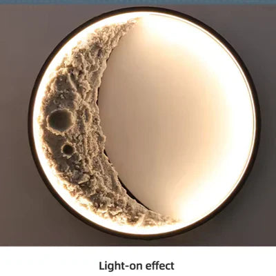 LED Væglampe med 3D Måneflade