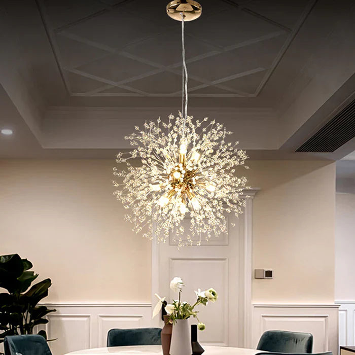 Eksklusiv lysekrone med krystaller – Loftlampe til elegante interiører