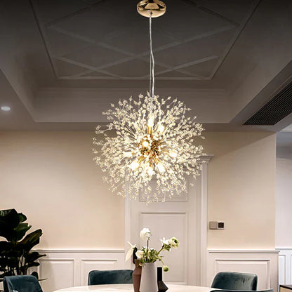 Eksklusiv lysekrone med krystaller – Loftlampe til elegante interiører
