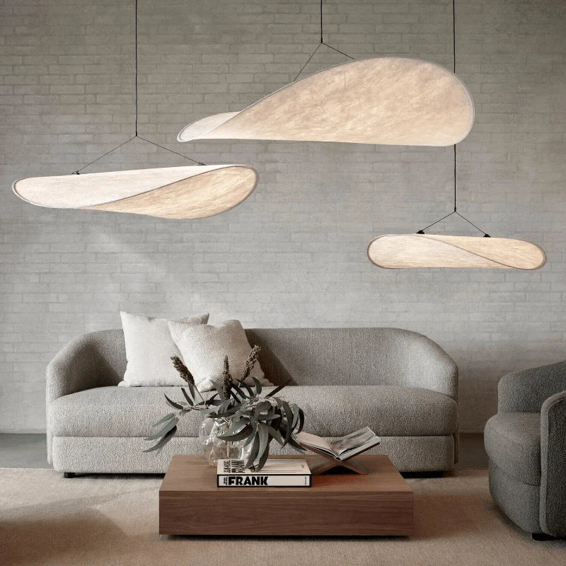 Japandi pendellampe med aflangt panel – moderne elegance