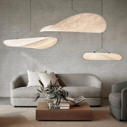 Japandi pendellampe med aflangt panel – moderne elegance