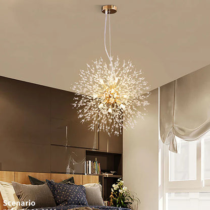 Eksklusiv lysekrone med krystaller – Loftlampe til elegante interiører