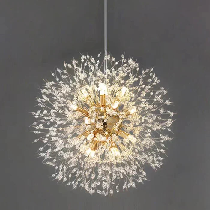 Eksklusiv lysekrone med krystaller – Loftlampe til elegante interiører