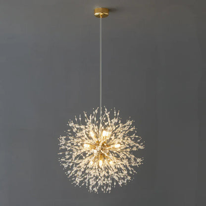 Eksklusiv lysekrone med krystaller – Loftlampe til elegante interiører