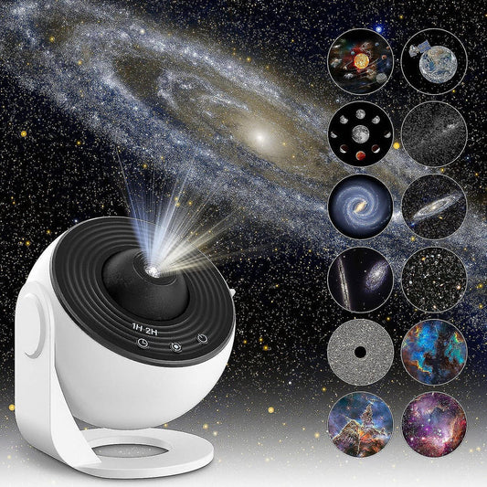 Stjernehimmel-projektor – planetarium med 13 projektioner