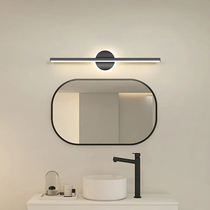 Moderne LED-væglampe med linje og rundt element