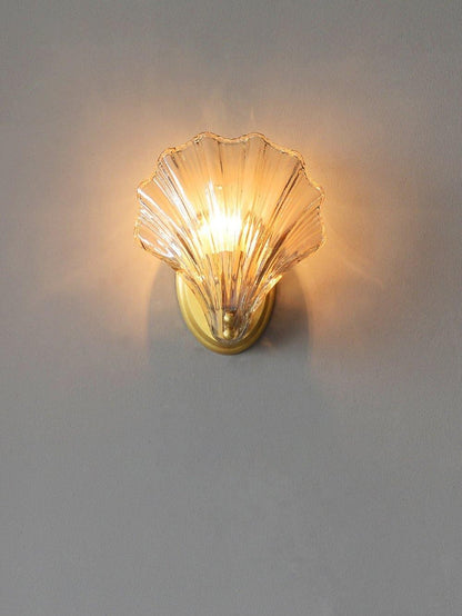 Væglampe med muslingeform og LED
