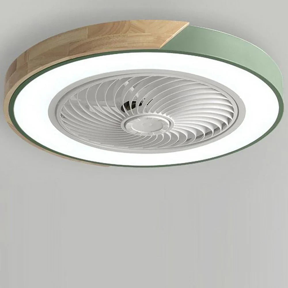 Moderne loftlampe med LED og indbygget stille loftventilator – fjernbetjening inkluderet