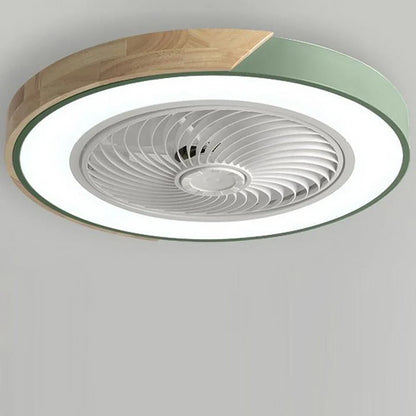 Moderne loftlampe med LED og indbygget stille loftventilator – fjernbetjening inkluderet