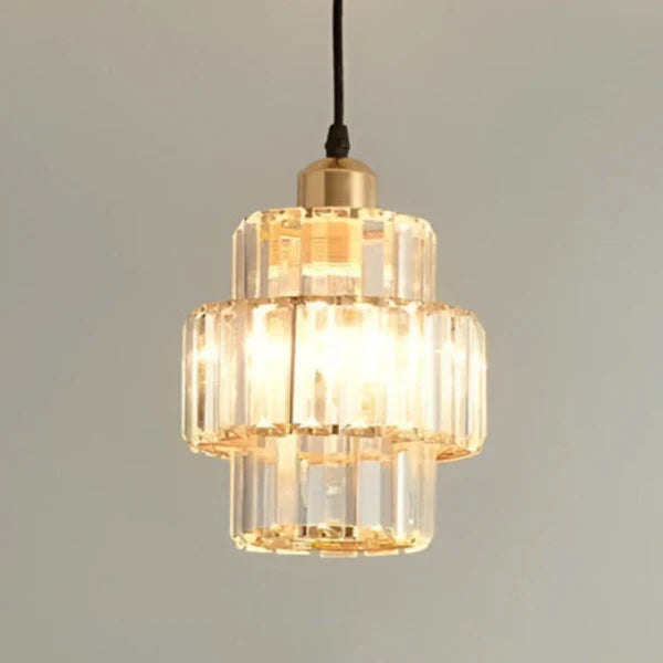 Krystal pendellampe i glas – Glamour stil