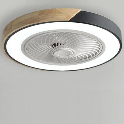 Moderne loftlampe med LED og indbygget stille loftventilator – fjernbetjening inkluderet