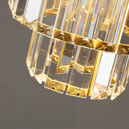 Krystal pendellampe i glas – Glamour stil